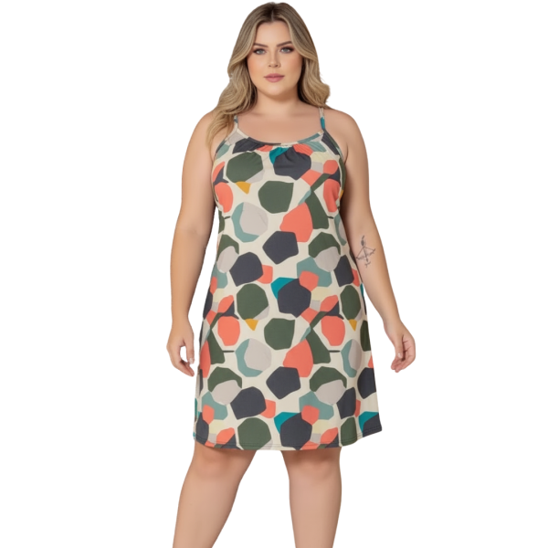 Vestido Liganete Alcinha Plus Size - Estampas Variadas