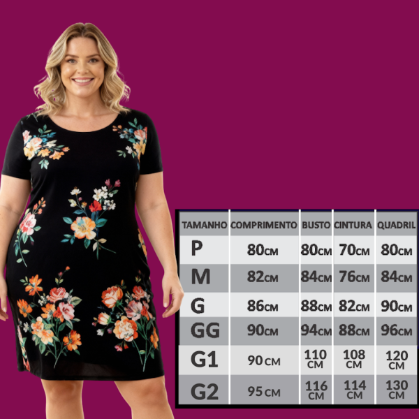 Vestido Liganete Plus  - Estampas Variadas - 1000PLUS